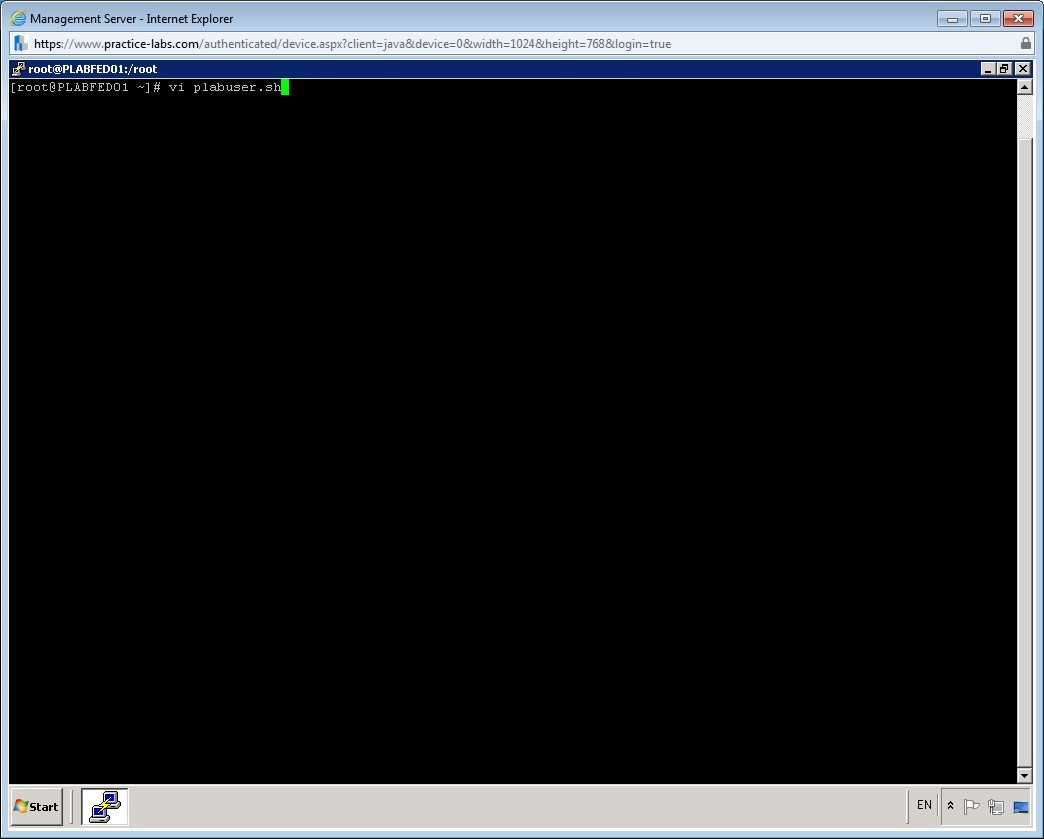Practice Labs screenshot.